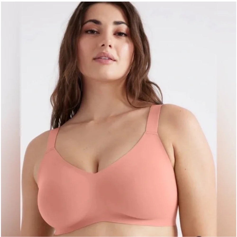 Seamless Knix Padded V-Neck Bra Wide Straps